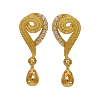 Classy Bloom Gold Earring Drops